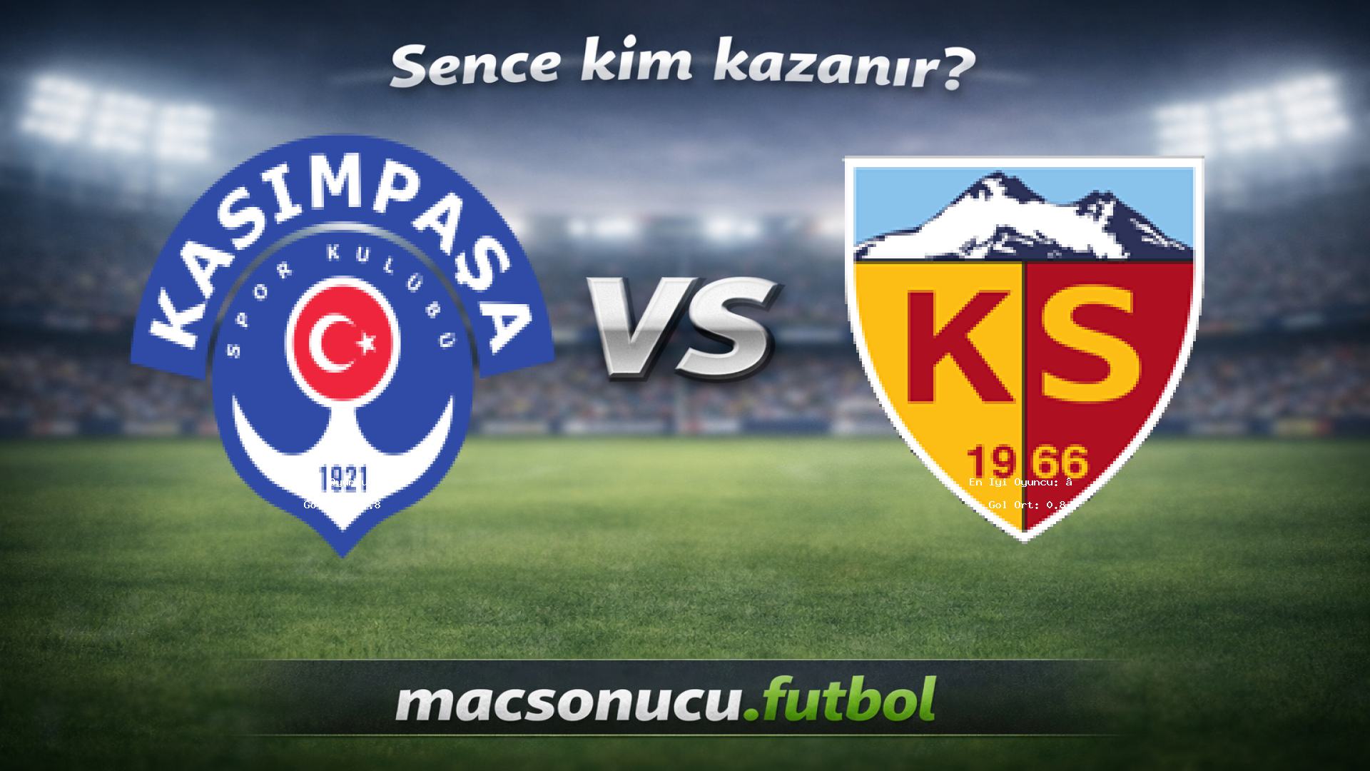 Kasımpaşa - Kayserispor maç görseli